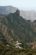 panoramic view of the mountain landscape in the canary islands