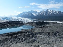 Glacier in Alaska winter Landscape