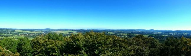 panoramoc view of Czech forest