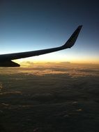 aircraft tail in the sky