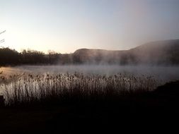haze over a silver lake in germany