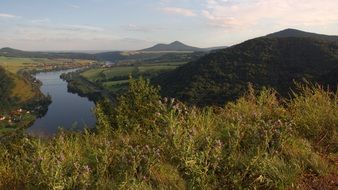 panoramic view of the Elba at the gate to the Czech Republic