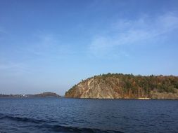 sea near the mountains in sweden
