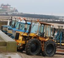 Tractors On Beach