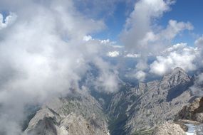 Zugspitze in clouds