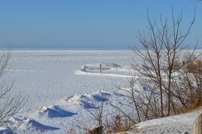 Winter Shoreline Snow Nature