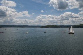 sailboats on the shore of Solin, Croatia