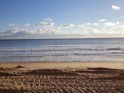 landscape of the sea view from the sandy beach