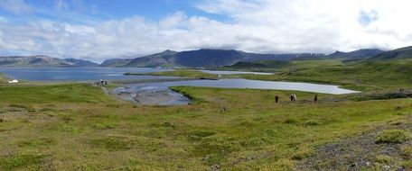 panoramic view of the atlantic coast of iceland