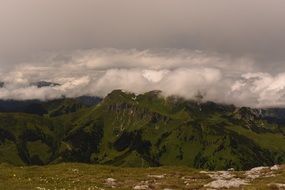 panoramic view of alpine landscape in austria