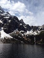 morskie oko Lake at the foot of the Polish Tatras