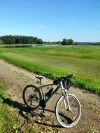 Mountain Bike in field path scene