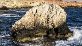 natural rocks in the Mediterranean sea