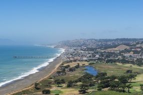 panoramic view of coastline in northern california