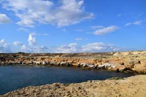 Rocky landscape with the Mediterranean coast