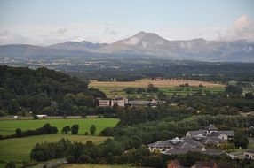 panorama of the city of Sterling in Scotland