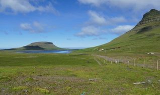 Beautiful landscape with mountain in Iceland