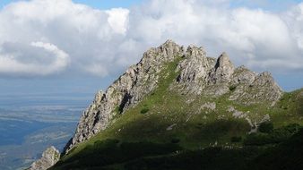 panoramic view of the giewont mountain range in the western tatras