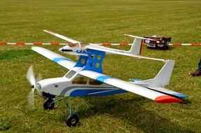 model aircraft on the field