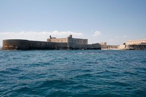 big ship on the water in sicily