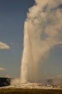 high geyser in america on a sunny day