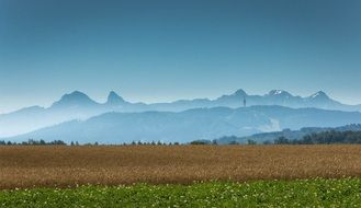 Plain Switzerland in picturesque landscapes