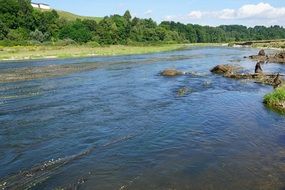 panoramic view of the Danube among the stones