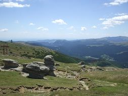 panorama of highlands in romania