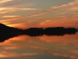 spellbinding sunset on the lake