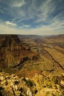 cloudy haze over the grand canyon