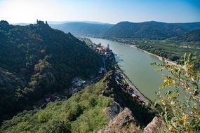 panoramic view of the Danube in the wachau valley