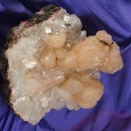 Stilbite With Apophyllite, mineral cluster close up