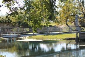 bridge over a stream in a park in San Felipe