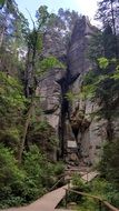 path among the rocks in bohemia