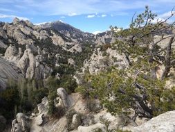 panoramic view of cliffs of a mountain landscape