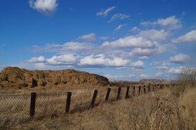 old rusty fence
