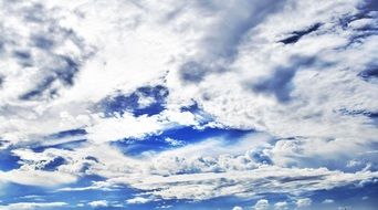 fairytale of clouds in the blue sky