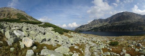 lake in the tatras in a national park in poland