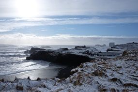 Landscape of the coast in Iceland