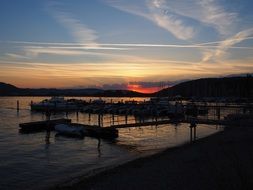 Lake Constance at Sunset Afterglow, germany