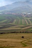 aerial view of fields