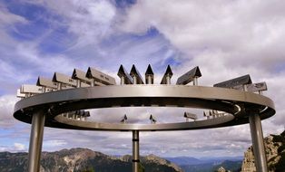 round construction, Direction sign in Mountains