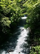 small waterfall like a river
