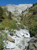 Landscape of Sierra Tejeda mountain river