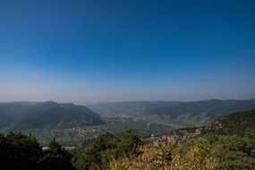 panoramic view of the Danube between the mountains