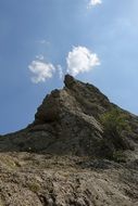 landscape of Cloud at Mountain peak, russia, crimea