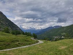 Alps in rainy weather