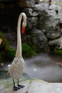 swan as a garden sculpture