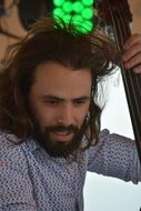 young long hair bearded man