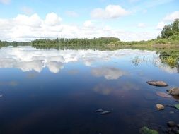 cloud reflection in the lake